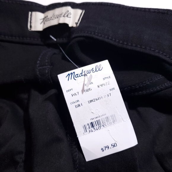 Madewell Petite 10" High-Rise Roadtripper Black Jeggings 37P - Picture 10 of 14